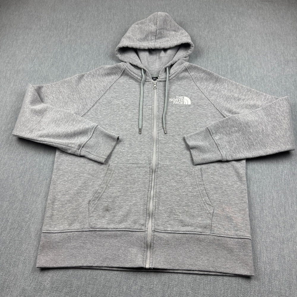 The North Face Hoodie Womens‎ Large Gray Heather Full Zip Sweatshirt Outdoor